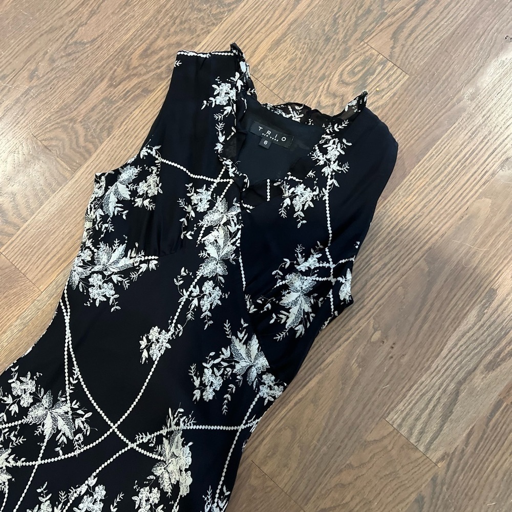TRÍO  black and white dress size 6 - Picture 4 of 6
